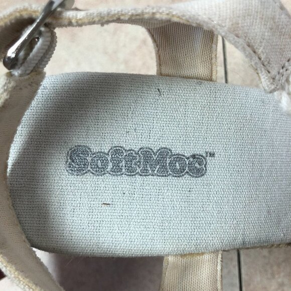 NWOB SoftMoc Emmy White Crochet Espadrilles Wedge Sandals Size 8 - Picture 12 of 13